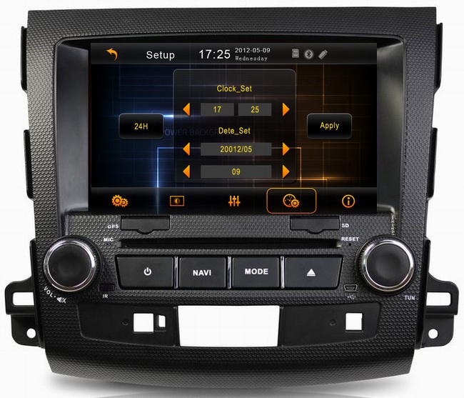 car DVD player for Mitsubishi Outlander(2006-2012) dealer auto stereo sat nav OCB-8063