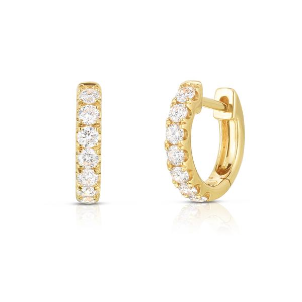 Jewelry Type EARRINGS 18K Gold Plated CZ Sleeper Hoop For Women's 925 Sterling Silver