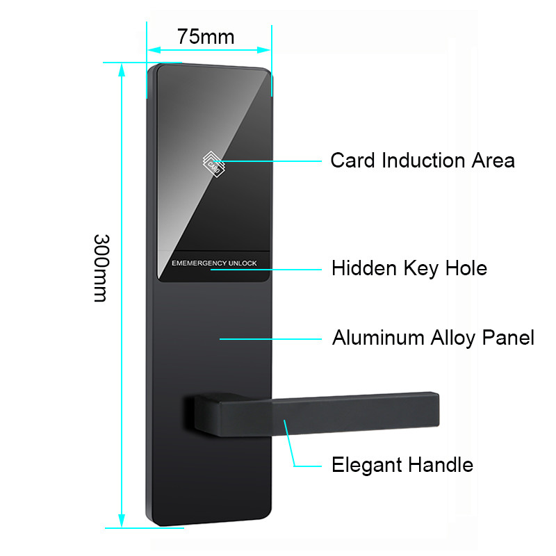 MF1 Digital Electronic Smart Door Locks 1.5V Hotel Door Lock System