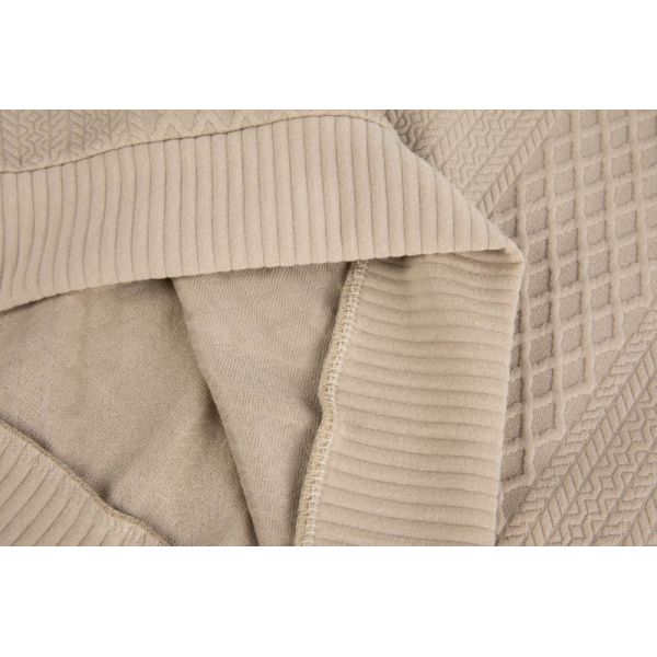 Colorblock Jacquard Pullover Hoodies Henley Mock Neck Sweatshirt Suede Elbow Patches