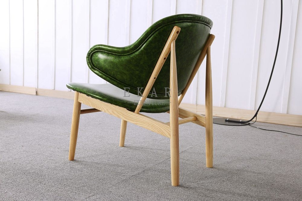 Green Leather Living Room Furniture Relax Chair