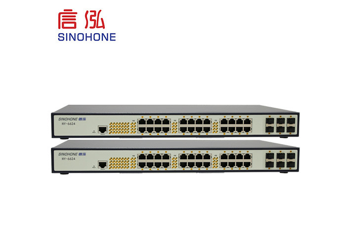 30 Port Fiber Optic Converter Exchange Capacity 256Mpps For Industrial Automation Places