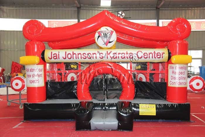 Custom Logo Inflatable Bounce House Karate Center WSC-252 PVC Material