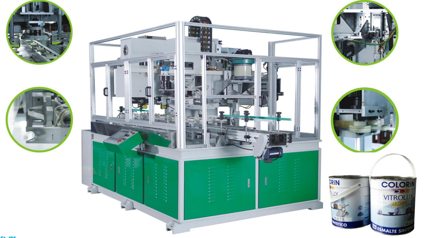 Small Round Tin Can Making Machine 35CPM Automatic For 1L Paint Can