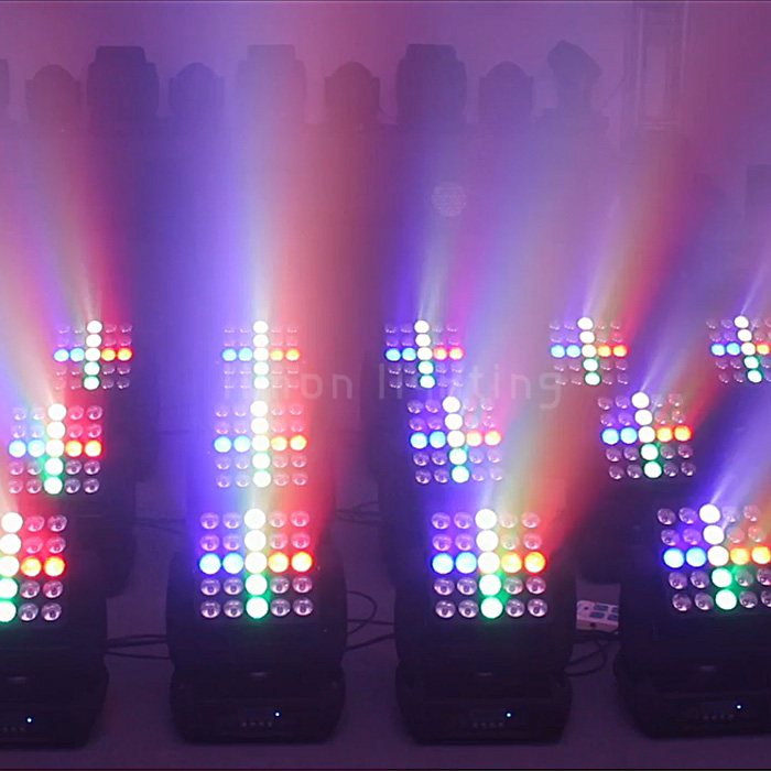 360° Unlimited Rotation 25x15w RGBW Cree LED Matrix Beam Wash Moving Head Light