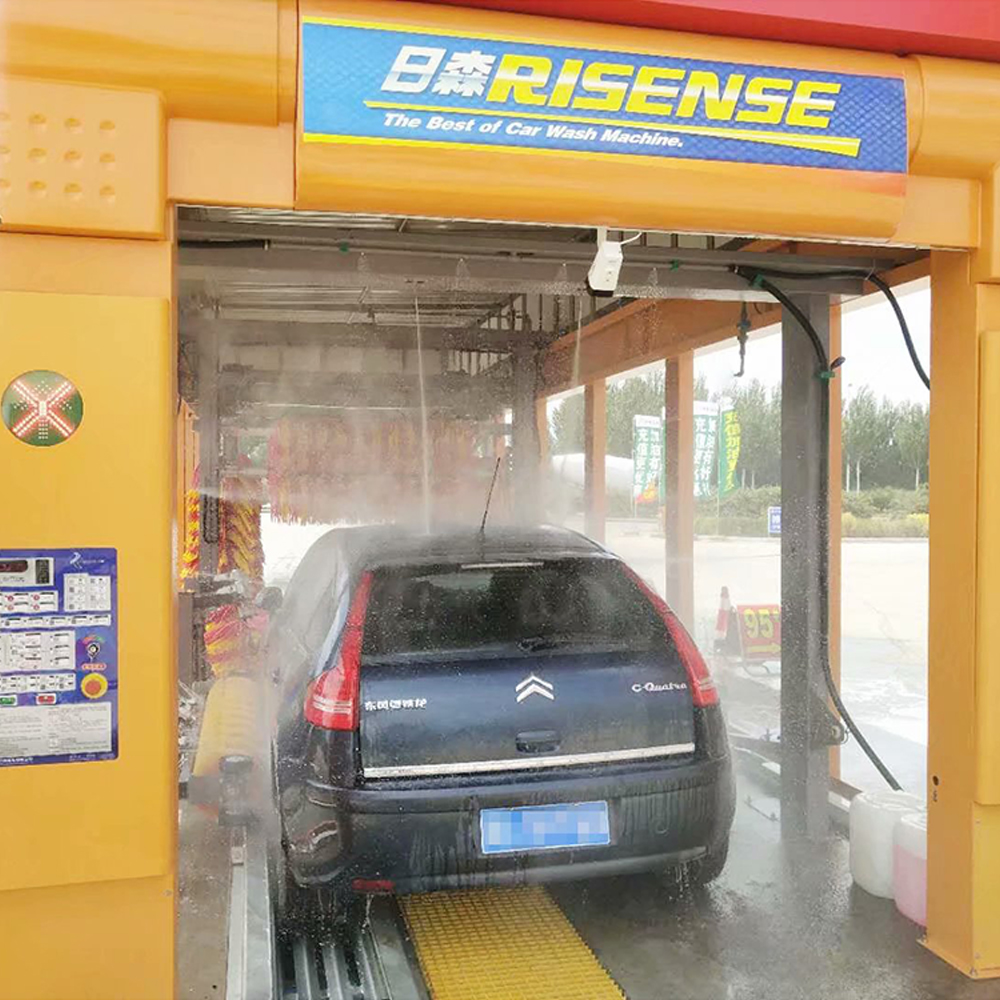 Fully Automatic ExpressTunnel Car Wash Machine with 9 Brushes Conveyor Belt for North/South America Market