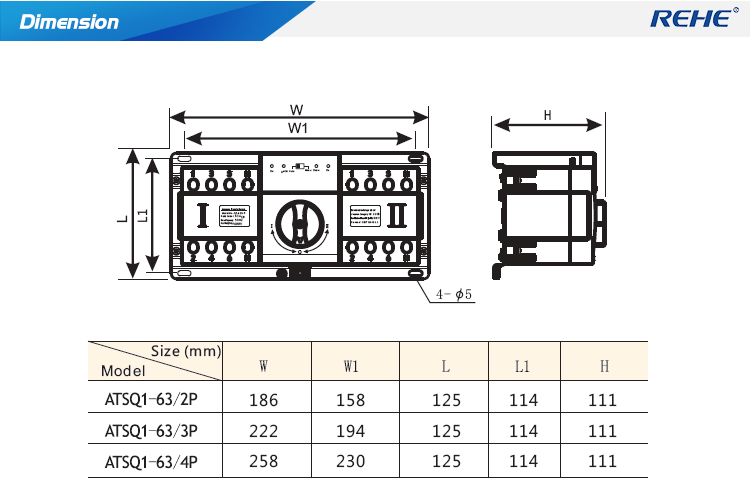 Transfer Switch Generator 63A 4P Automatic Transfer Switch ATS Manual Changeover Switch Controller