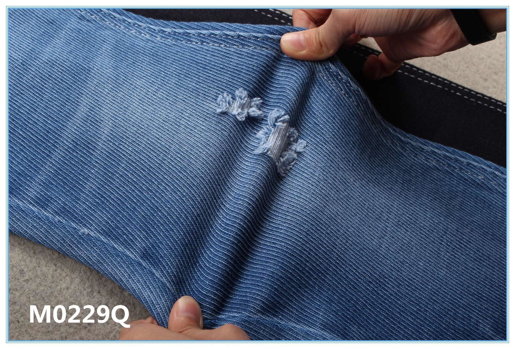 Soft Touch 3/1 Weaving 424 Gsm 99 Cotton 1 Spandex Stretch Jeans Raw Denim Fabric