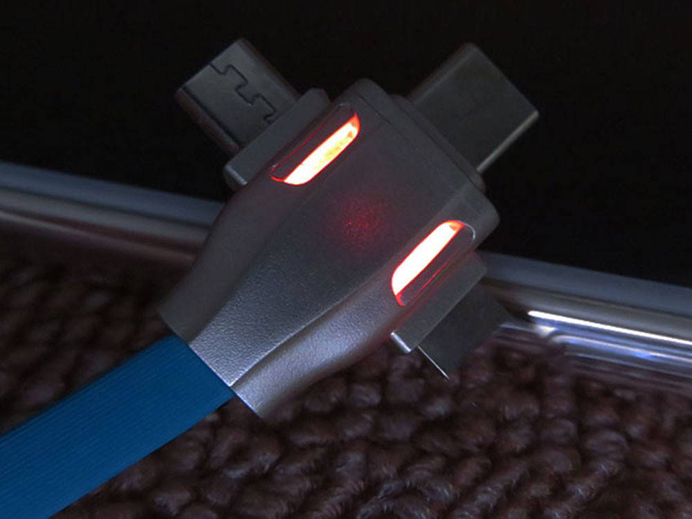 Micro/8Pin/Type C 3 In 1 Usb Data Extension Cable , Fast Charging Extending USB Cord