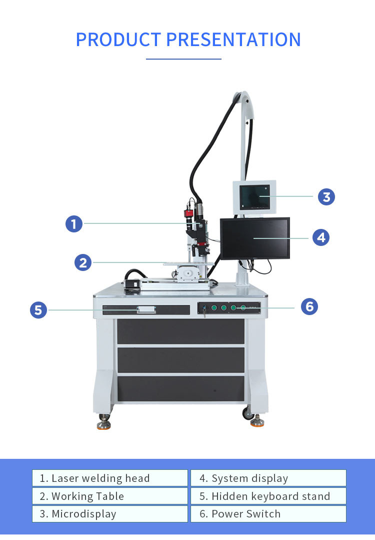 Dia 0.2-2.0mm Laser Spot Welding Machine 200w 300w YAG Jewelry Laser Welder