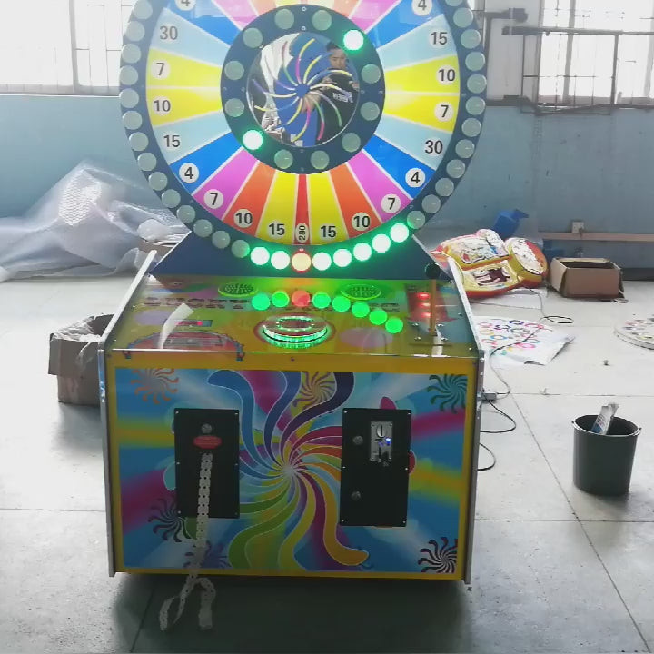Lucky Spin Turning Lottery Game Machine Indoor Amusement Coin Operated Ticket Redemption Games