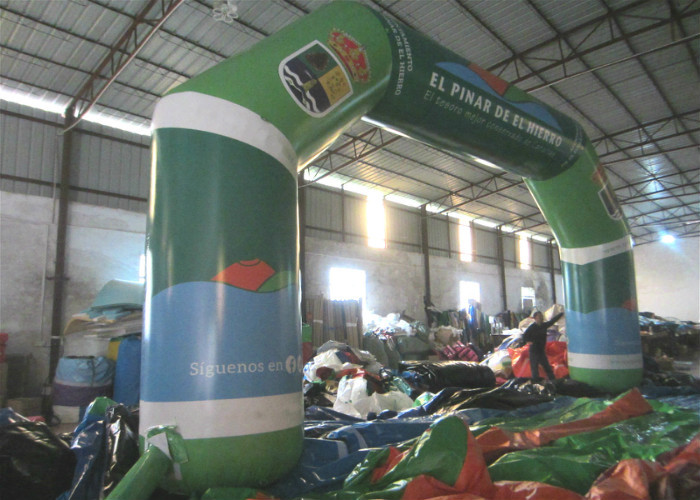 Full Painting Inflatable Race Arch , Advertising Decoration Inflatable Start Finish Arch