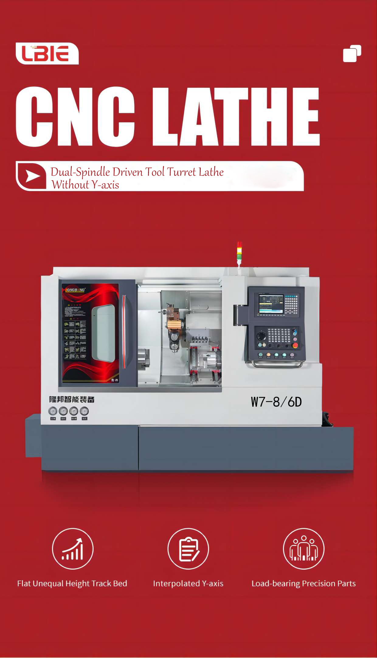 Efficiency 22m/Min Feedrate Milling And Turning Machine Slant Bed Lathe