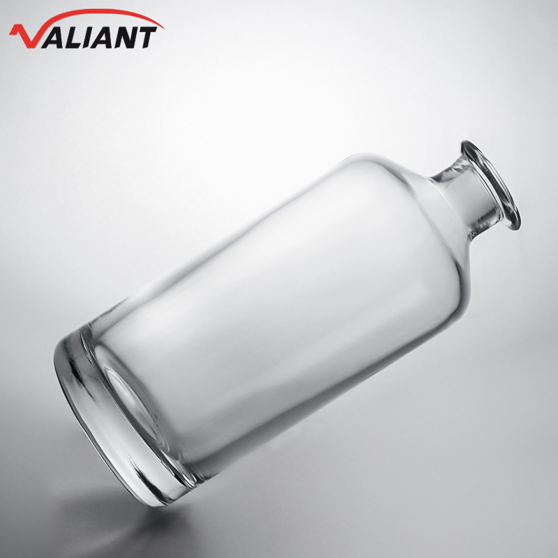Decal Glass Bottle for Gin Rum Champagne Brandy Whisky Short Neck Clear or Customized