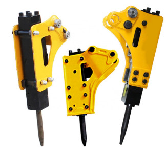 Excavator hydraulic hammers, durable attachments with significant impact force, are available for purchase.