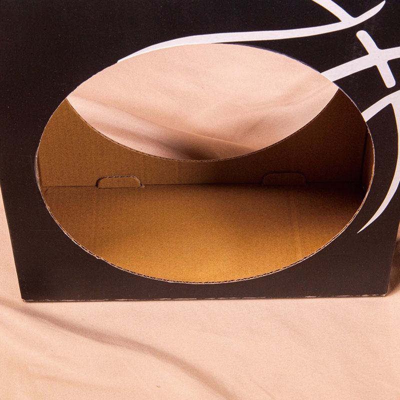 Recycle Custom Design Children&prime;s Basketball Football Round Ball Sports Black Foldable Flat 3-Ply E-Flute Rigid Corrugated Paper Display Packaging Shipping Box