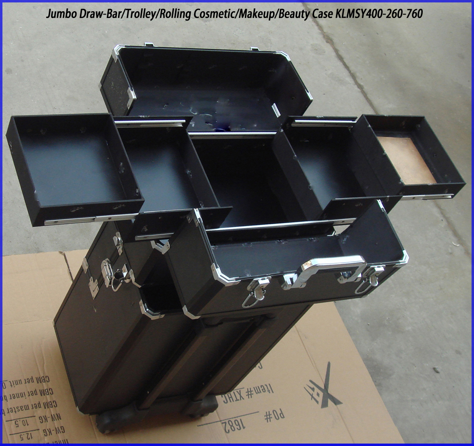 3-Tier Trolley Train Makeup Case with Detachable Drawers KLMSY400-260-760