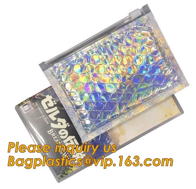 Cosmetic Slider Zip lockkk Bubble Bags Bubble Slide Pouch,Zip lockkk esd bubble bag bubble packaging wrap cosmetic pouch slide