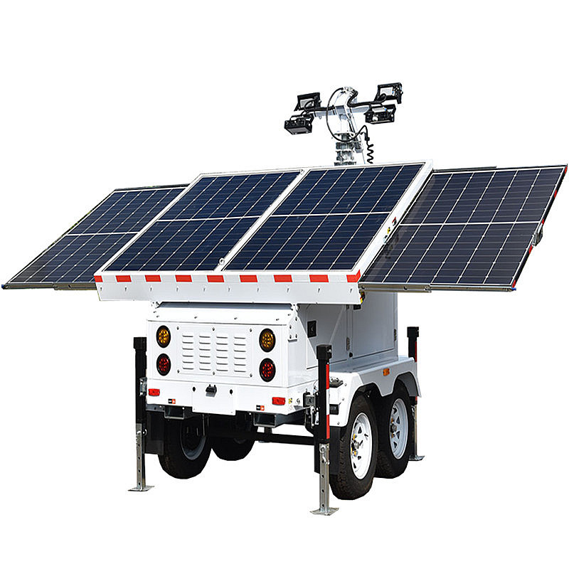 Industrial Light Tower 96000Lms LED Mobile Light Tower Events Solar Light Tower