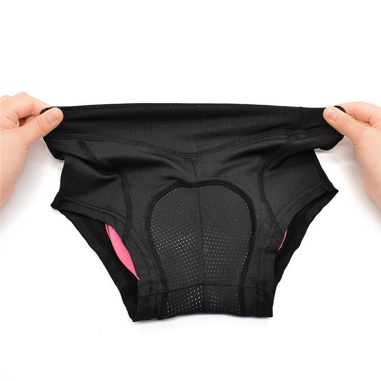 Women's Outdoor Bicycle Biker Underwear Slim Elastic Breathable Shockproof 3D Silicone Cushion Underwear