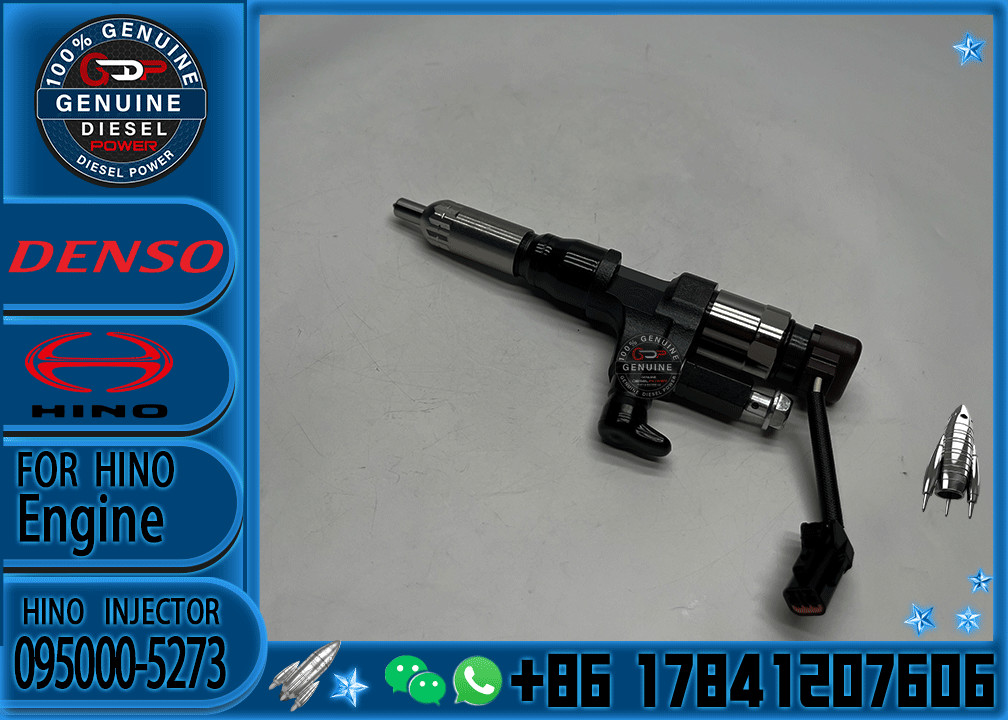 Common Rail fuel Injector assy 095000-5273 23670-E0250 23910-33450 16650-Z500E for diesel Hino J08E engine