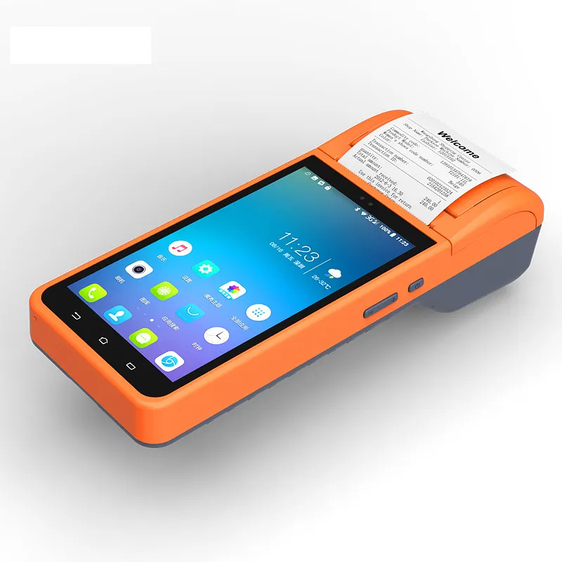 Android 8.1 System Handheld POS Terminal With 58mm Thermal Printer
