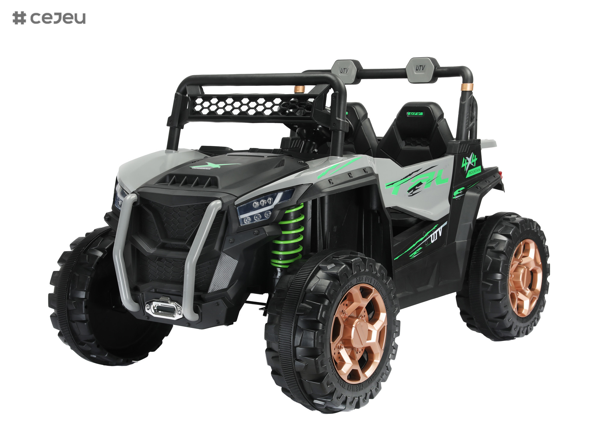 Powered Ride-On UTV with Ceiling,Kids Ride on Truck, Children Electric Ride on Car Parent Remote Control
