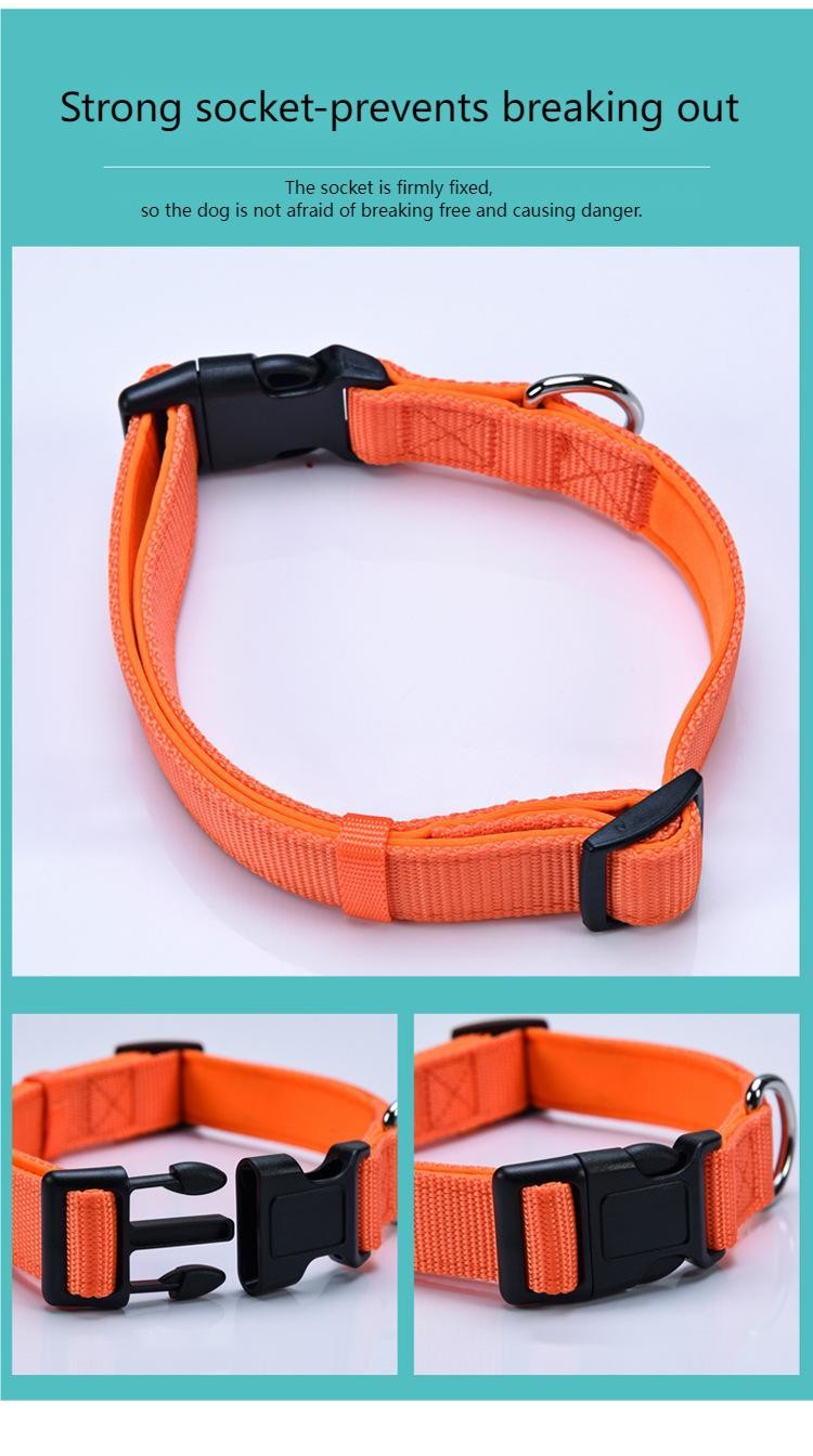 Pet Adjustable Leash And Diving Nylon Collar Anti-Escape Dog Walking Set