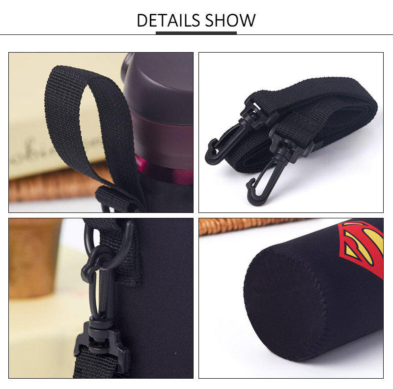 Reusable 13.5CM Height Neoprene Glass Water Bottle Sleeve