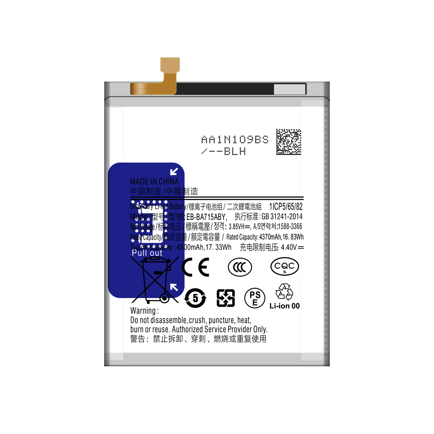 Coding EB-BA715ABY 4500mAh Rechargeable Batteries for Samsung A71 Mobile Phone Battery