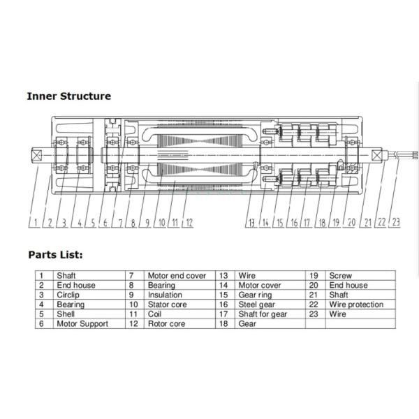 Ac Roller Drive Motor Electric Compact Design Diameter 50mm