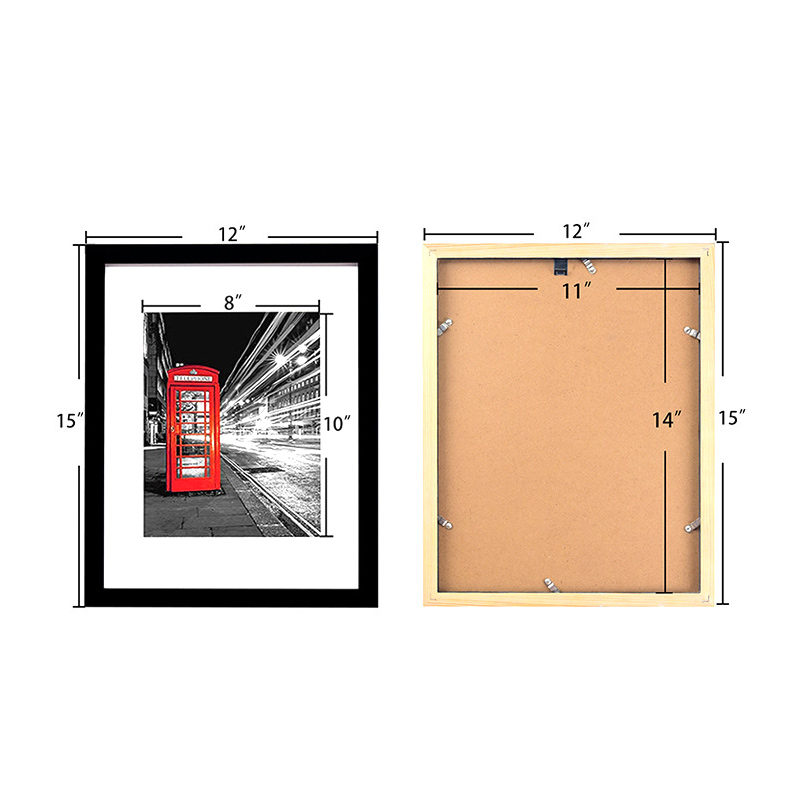 11*14 11*17 12*18 A3 Black Photo Frame Solid Wood Europe Style wooden photo frames for wall