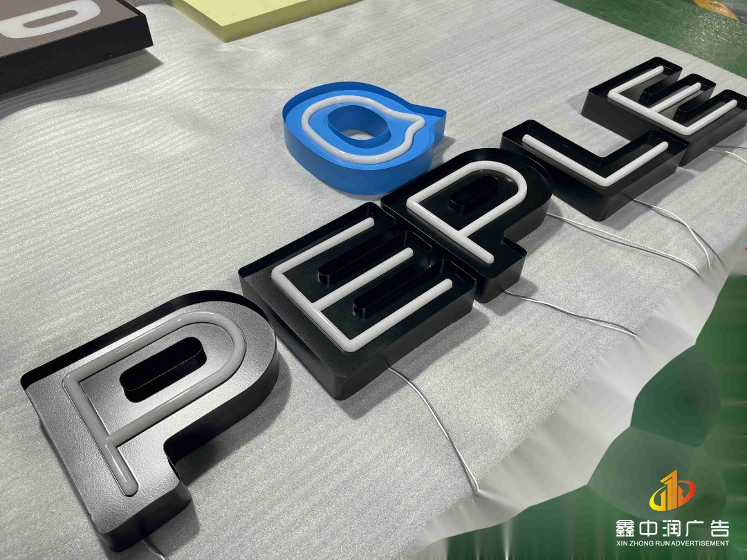 Factory free custom design stainless steel frame+acrylic 3d led neon letter sign