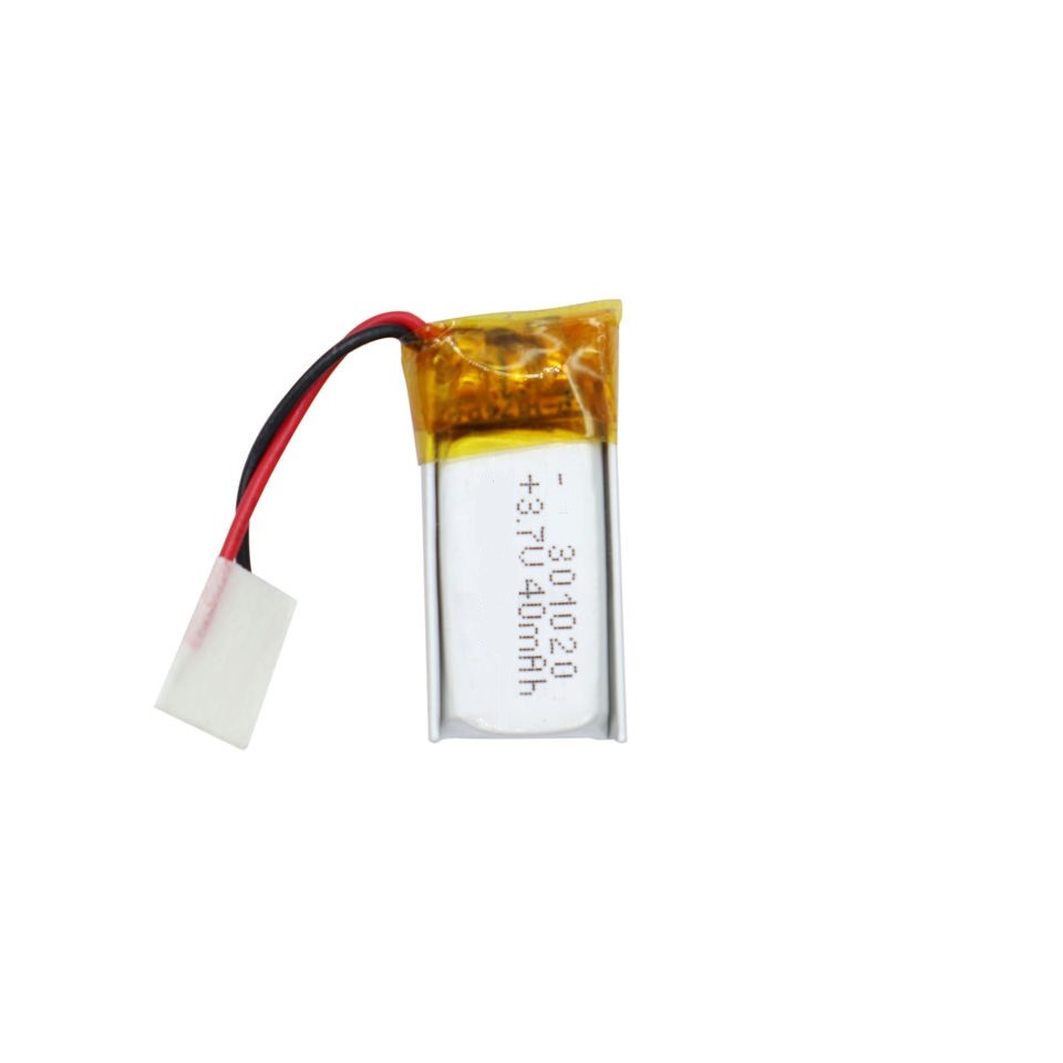 3.7V 40mAh 301020 Lithium Polymer Battery Pack KC IEC62133 Approved