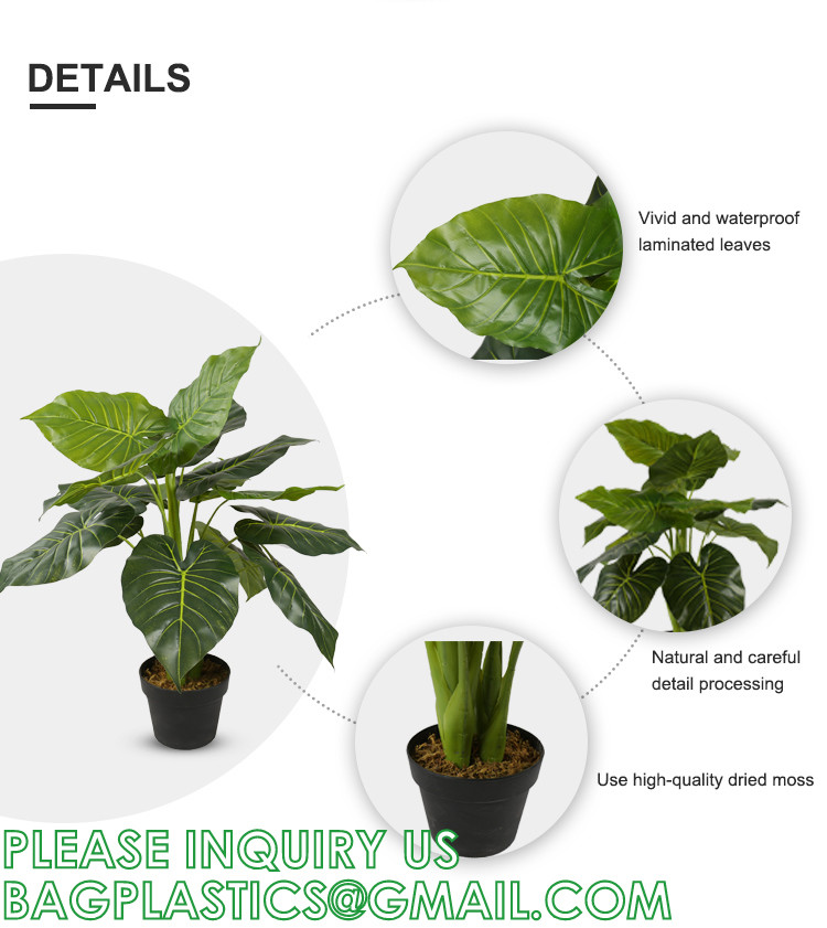 Artificial Monstera Deliciosa Plant 37" Fake Tropical Palm Tree, Perfect Faux Swiss Cheese Plants in Pot