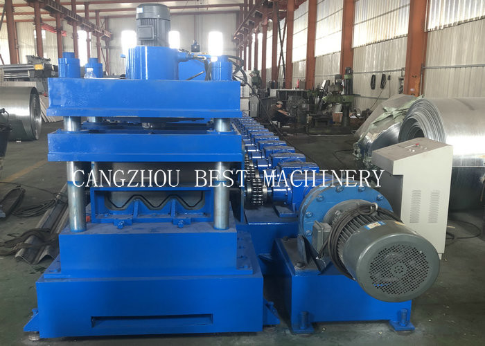 2&3 Waves Saftey Highway Guardrail Roll Forming Machine 6mm Gear Box Driven