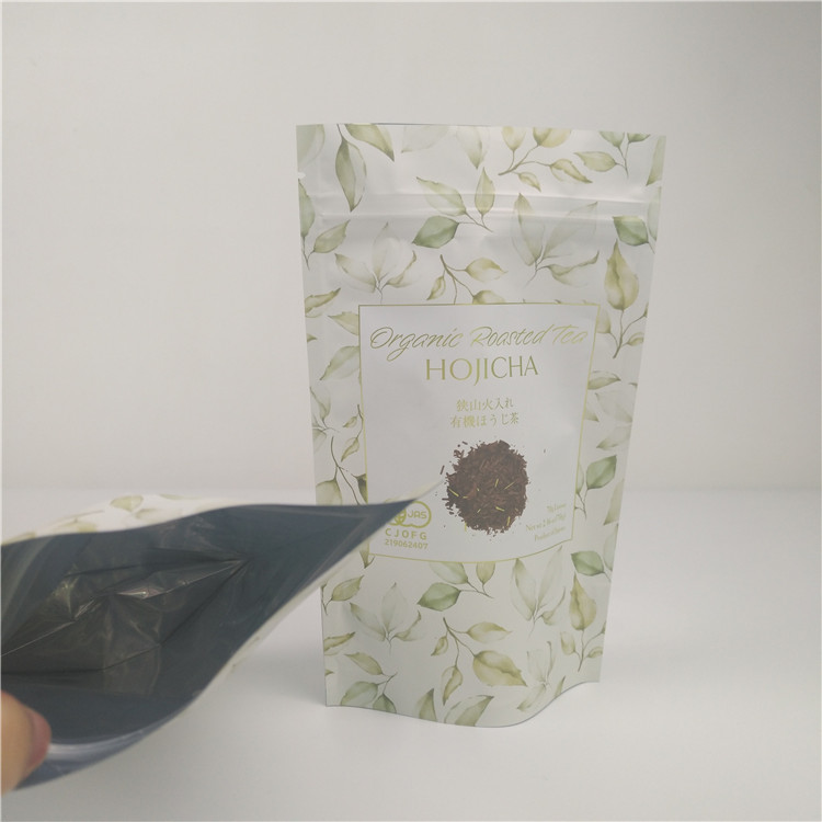 Tea Coffee Custom Plastic Mylar Foil Pouch Digital Printing Hot Stamping