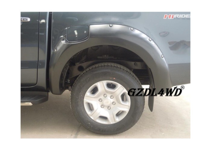 Black Wheel Arch Flares For Ranger 2015 2016 Accessories With Decorative Screws