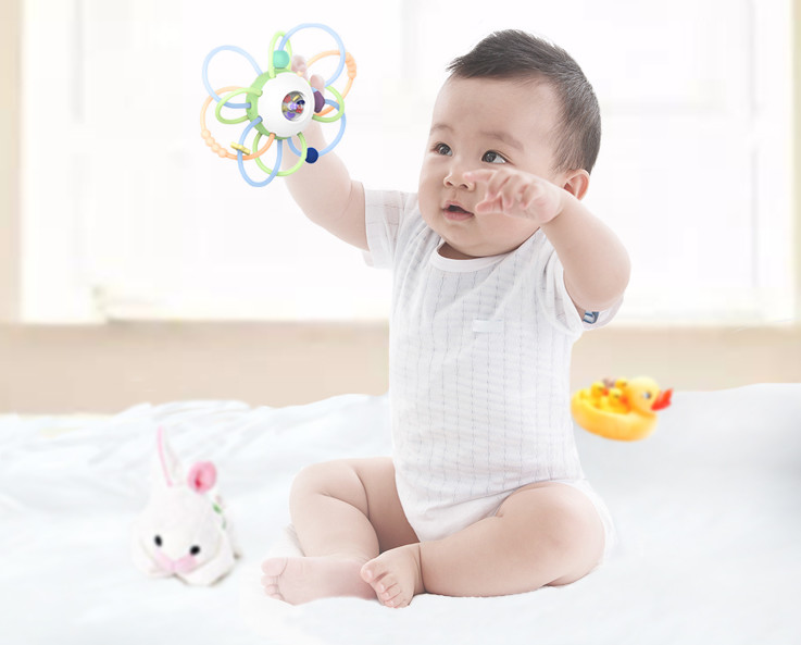 Baby puzzle silicone toys Children's dental glue Teeth grinding rod