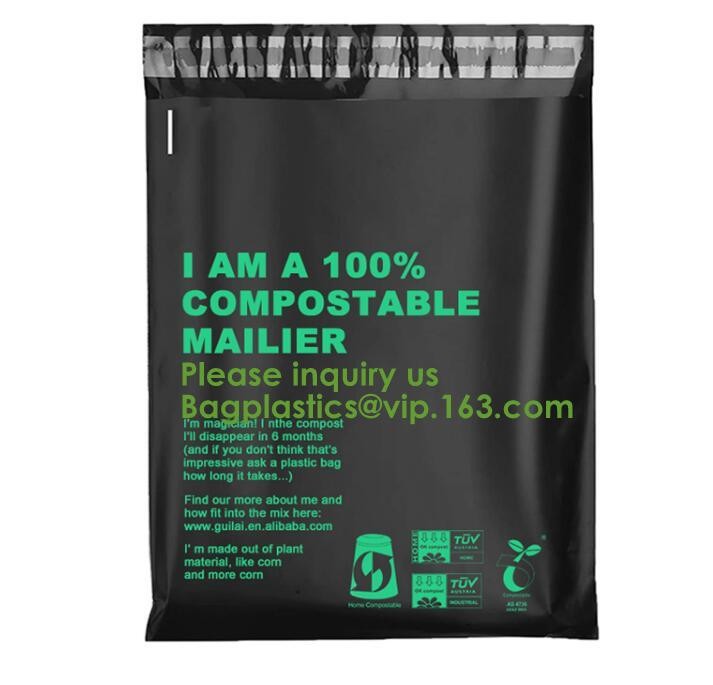 Corn starch Eco Bio Plant based PLA+PBAT Mailing Bag Waterproof Clothing Pouch Compostable Self-Seal Eco Express Bag