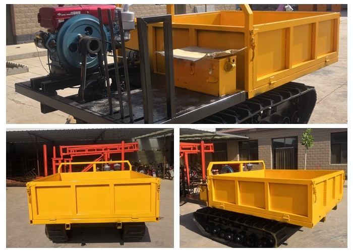 Diesel Engine Farm Mining Hydraulic Track Crawler Mini Dumper Track Transporter 2MT Capacity
