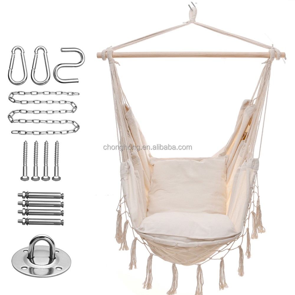 Hanging Chair Garden Outdoor Hammock Camping With Wooden Hammock Chair Boho Hammock