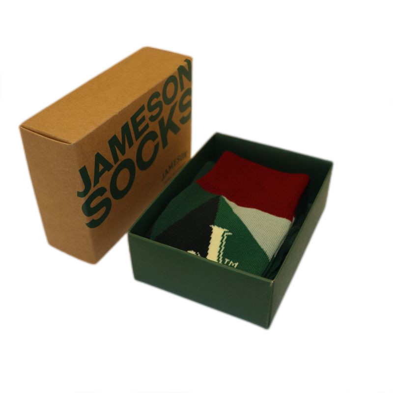 Socks Custom Retail Packaging Boxes With Silk Screen Logo Printing 14x10.5x4.5CM Size