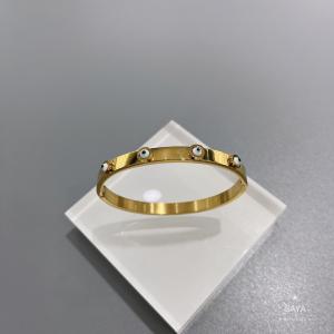 Buy cheap Party 18K Gold Stainless Steel Bangle Blue Eye Set Buckle Bracelet product
