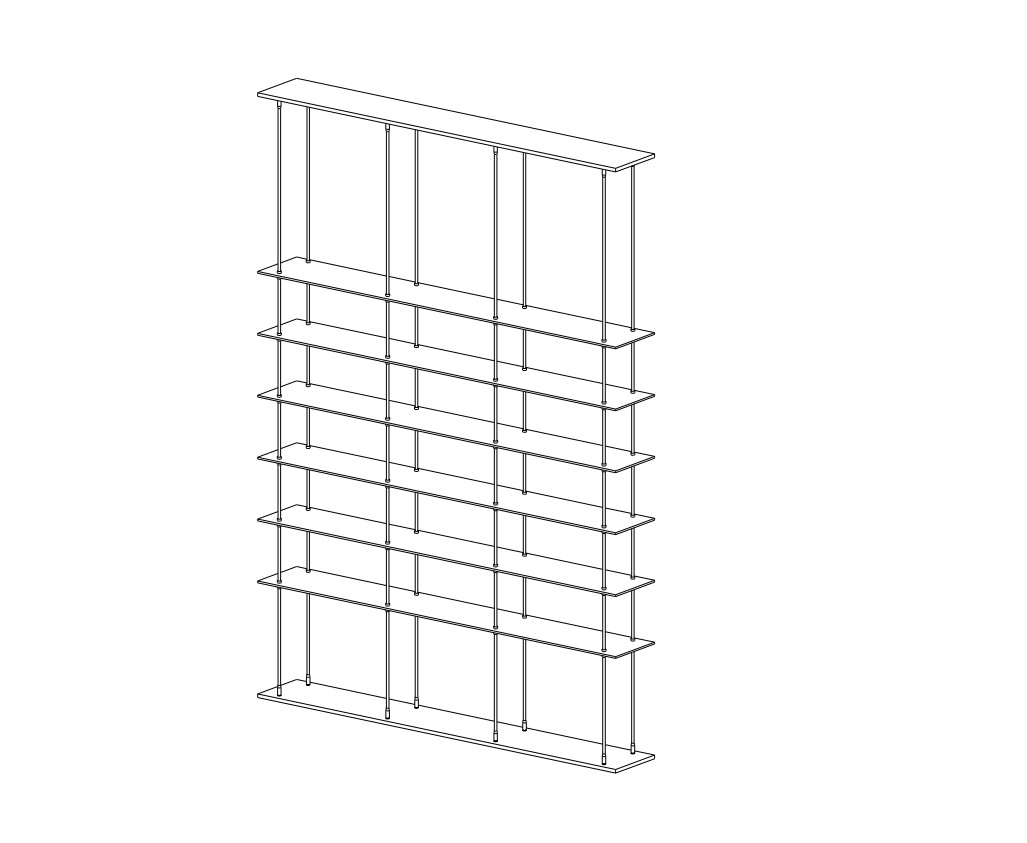 Multifunctional Aluminum Display Shelf L Shape TV Storage Cabinet