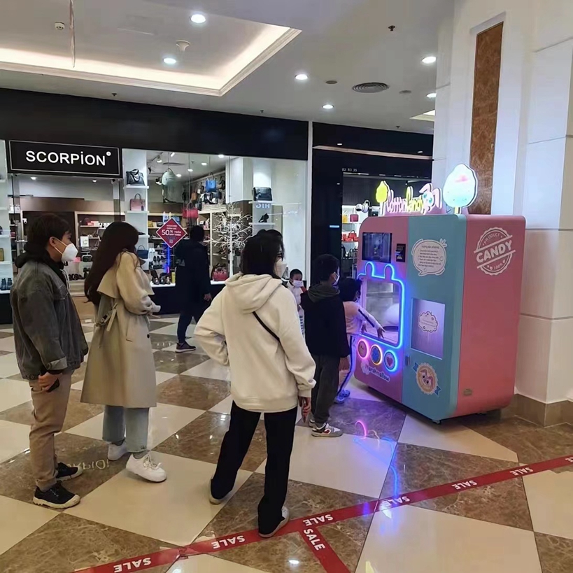 12 Fancy Smart Candy Floss Machine Fully Unattended Automatic Candy Floss Machine