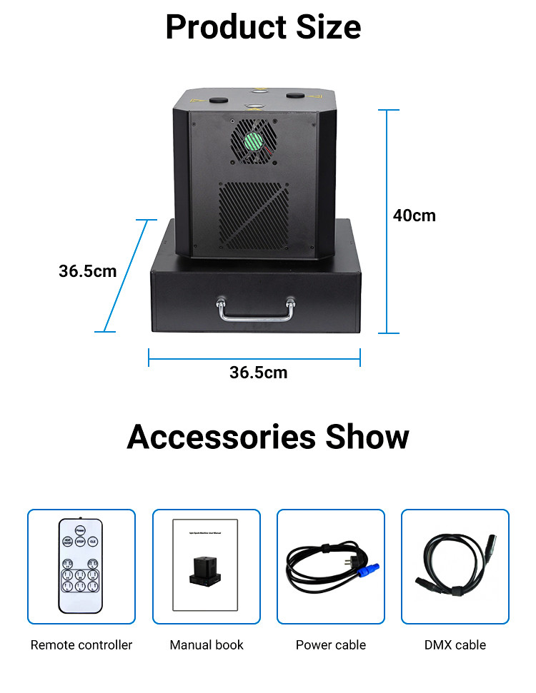 Remote Controller Cold Spark Machine Stage Effect Cold Fireworks Machine