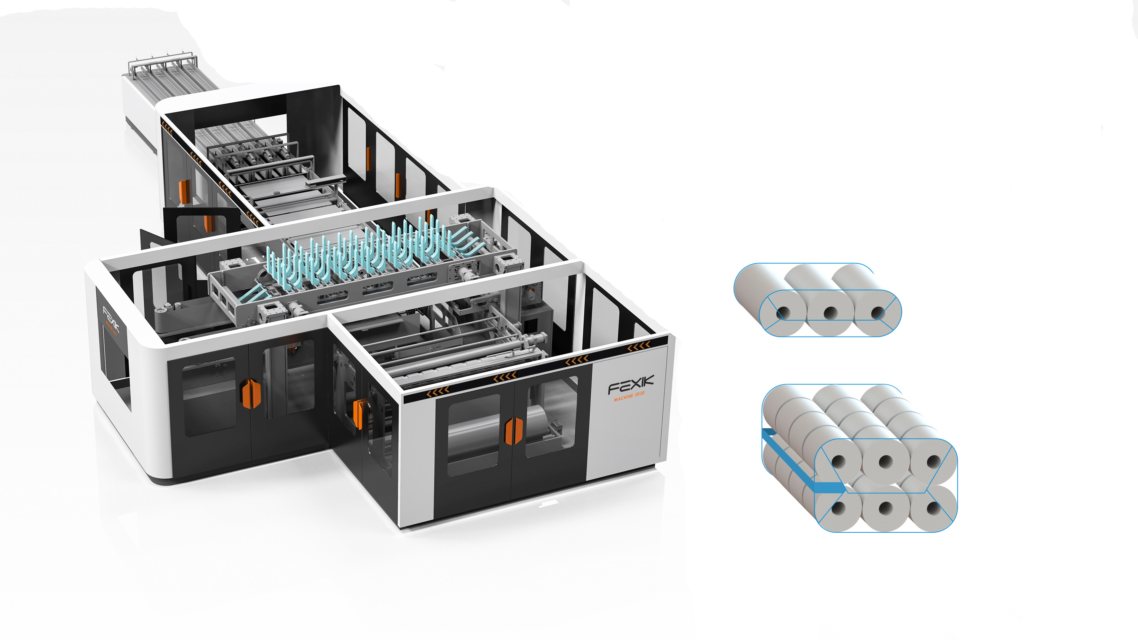 FEXIK converting machine toilet paper and towel roll wrapping machine
