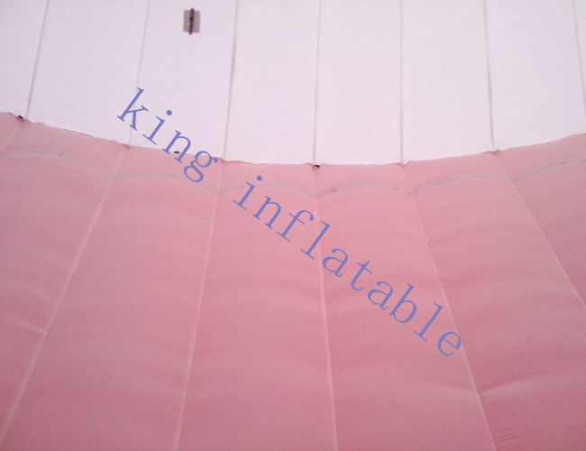 210D Oxford Fabric Dome Inflatable Event Tent White / Red Stitching Structure