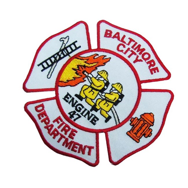 Heat Transfers Custom Fire Dept Patches 1.1mm Thickness Firefighter Patch
